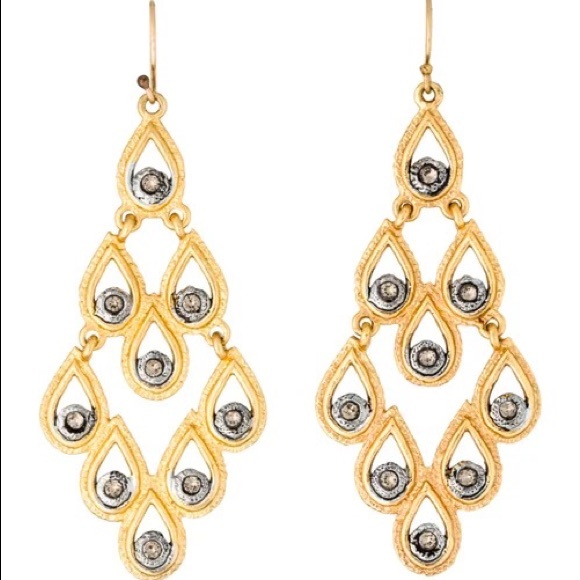 Alexis Bittar Crystal Cholulian Chandelier Earrings - Picture 6 of 6